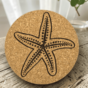 Starfish Coastal Cork Coaster